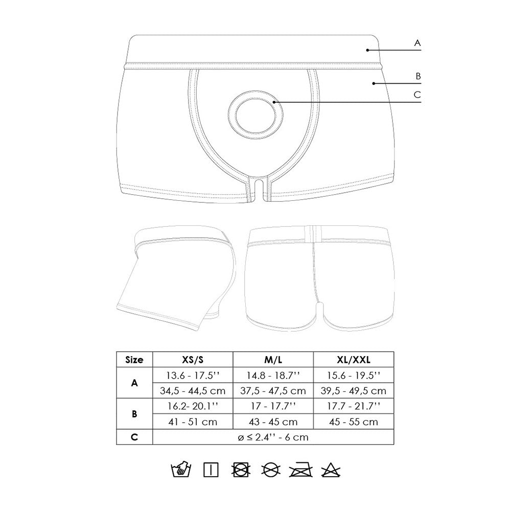 Shots Ouch Vibrating Strap On Boxer - Black M/L