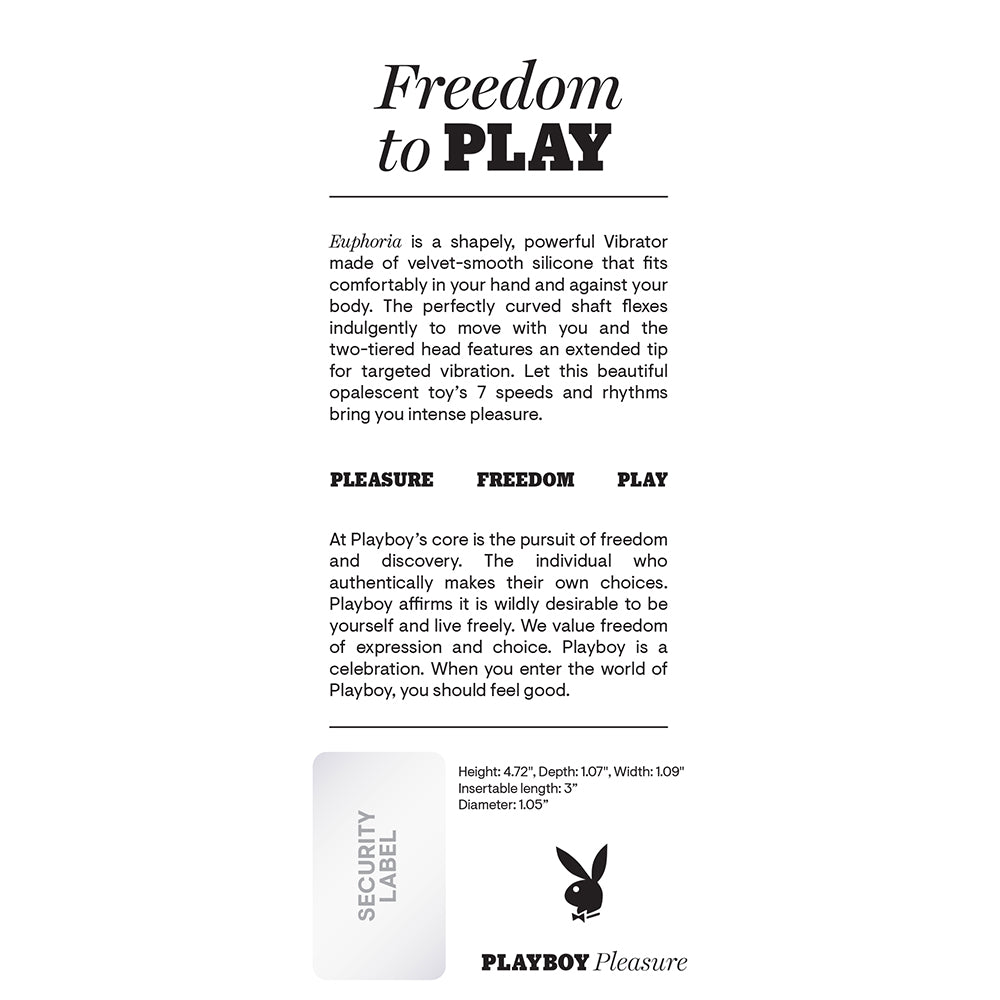 Playboy Pleasure Euphoria Mini G-Spot Vibrator - Opal