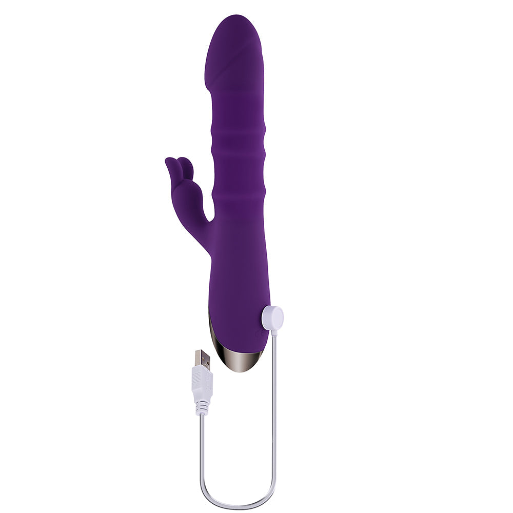 Playboy Pleasure Hop To It Rabbit Vibrator - Acai