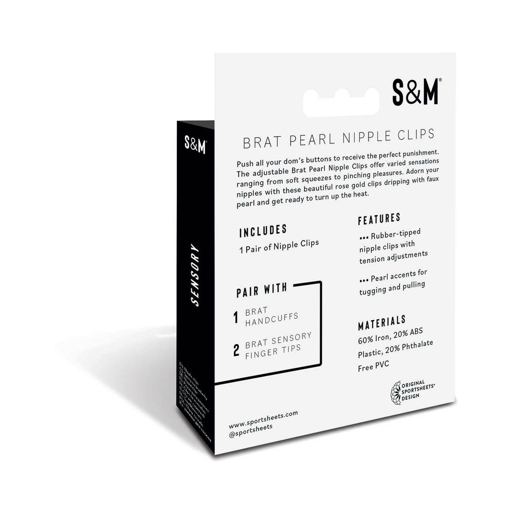 S&M Brat Pearl Nipple Clips