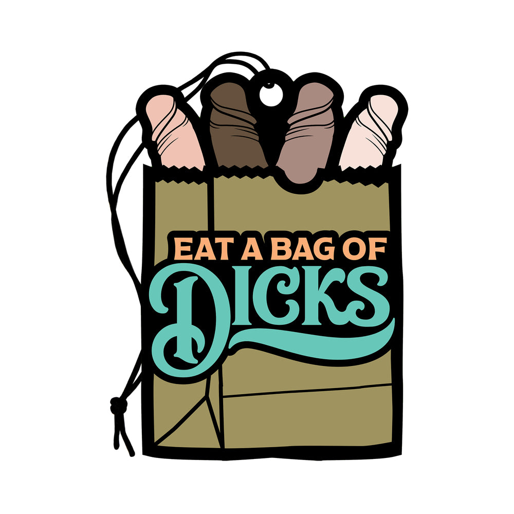 Wood Rocket Eat A Bag Of Dicks Air Freshener - Banana