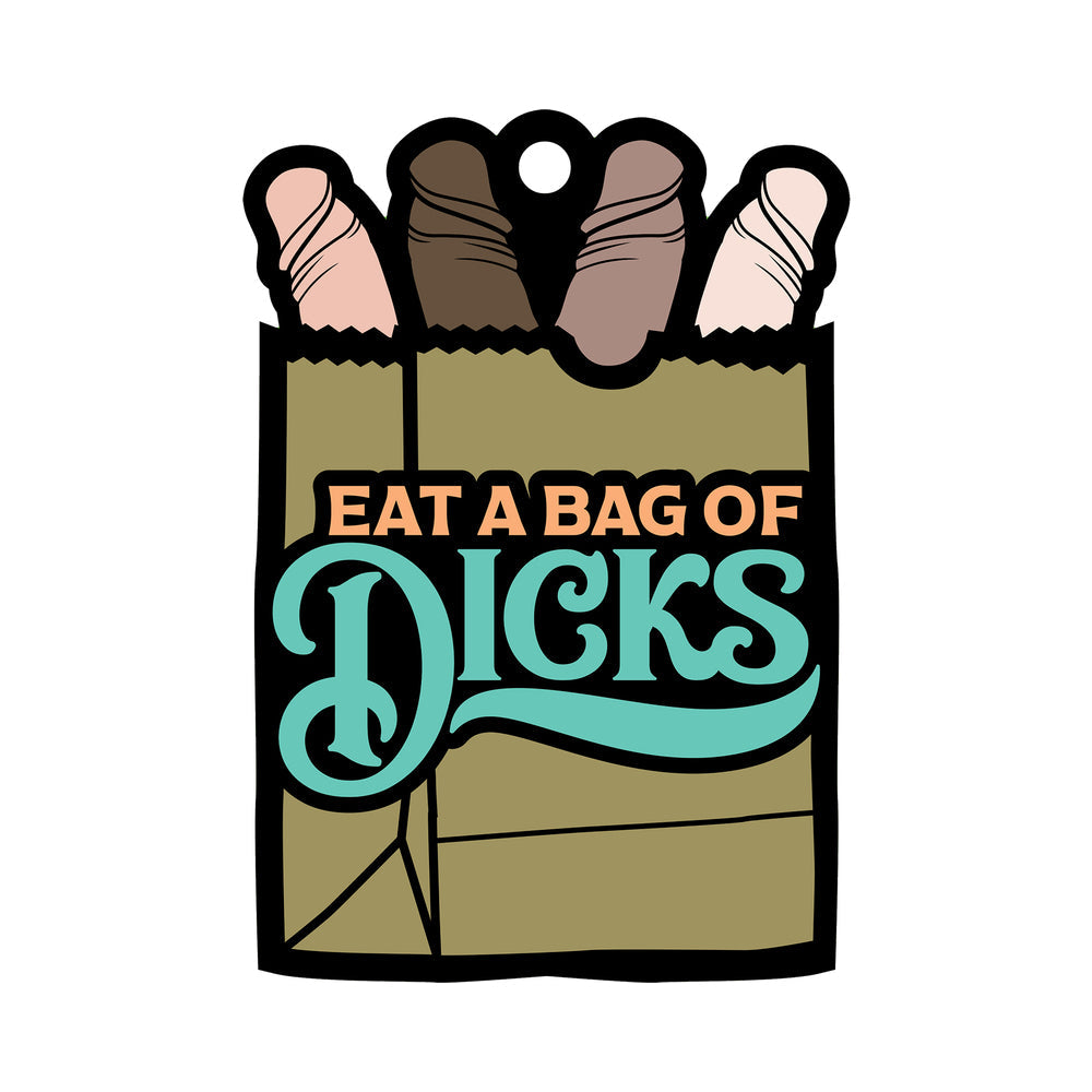 Wood Rocket Eat A Bag Of Dicks Air Freshener - Banana