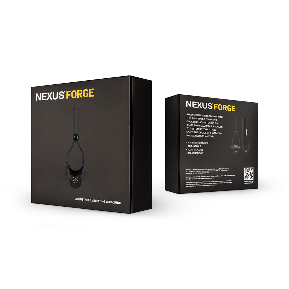 Nexus Forge Single Lasso Vibrating Cock Ring - Black
