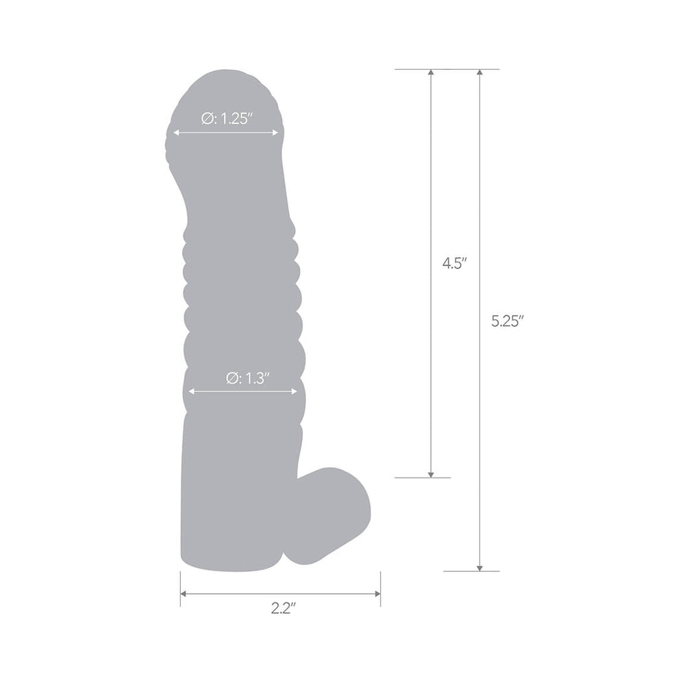 Blue Line C & B 5.25" Vibrating Penis Enhancing Sleeve Extension - Smoke