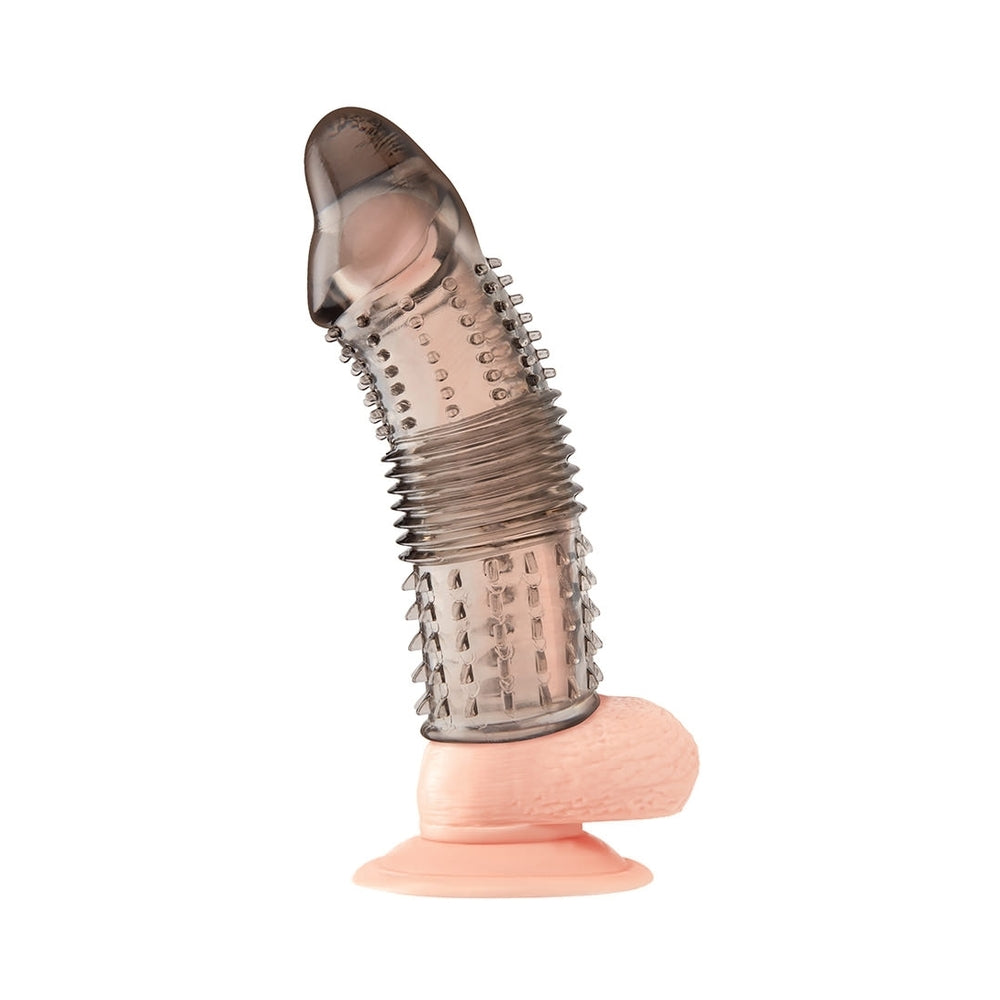 Blue Line C & B 6.5" Triple Sensation Penis Enhancing Sleeve Extension - Smoke