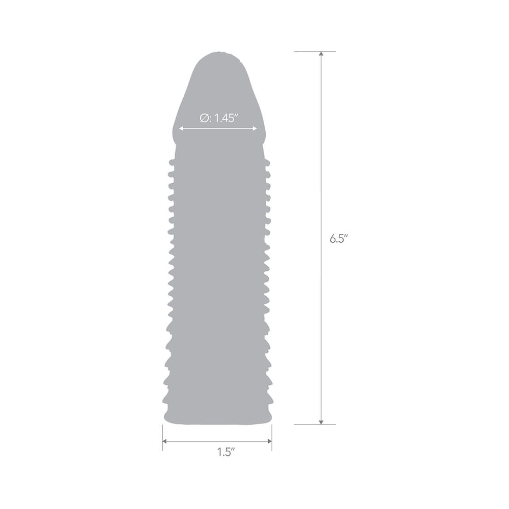 Blue Line C & B 6.5" Triple Sensation Penis Enhancing Sleeve Extension - Smoke