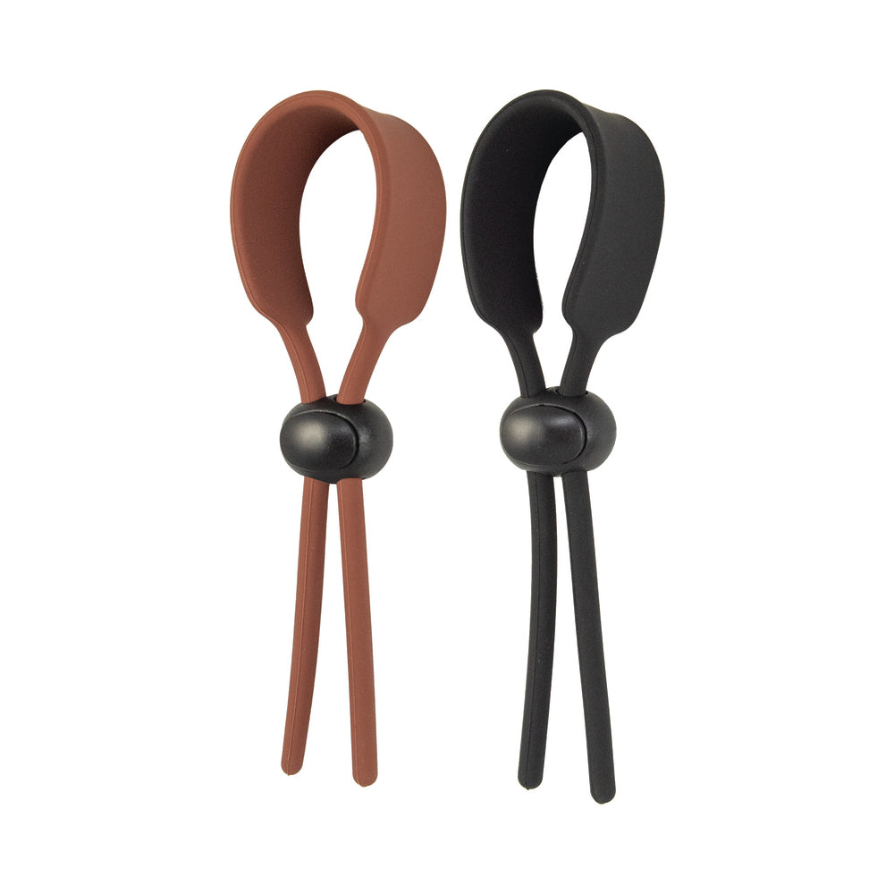 Cock Loops Adjustable Cock Ties - Brown/Black