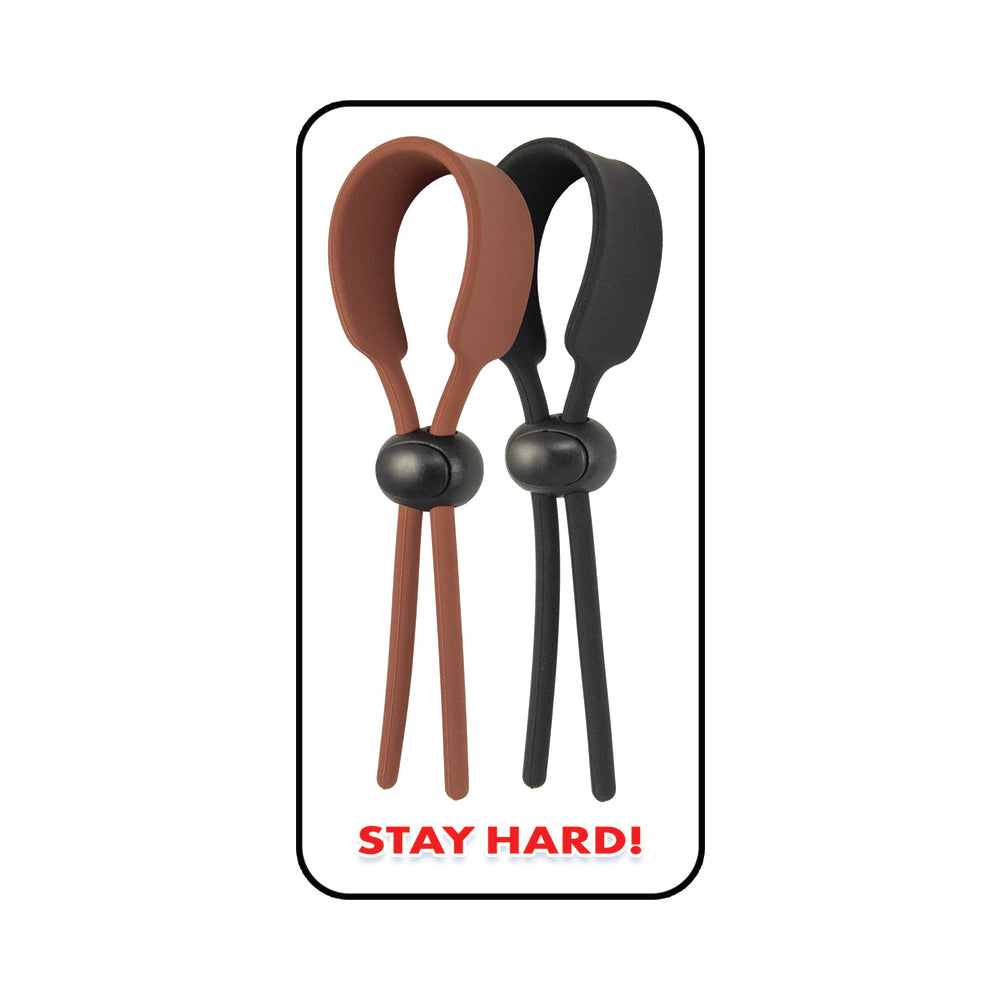 Cock Loops Adjustable Cock Ties - Brown/Black