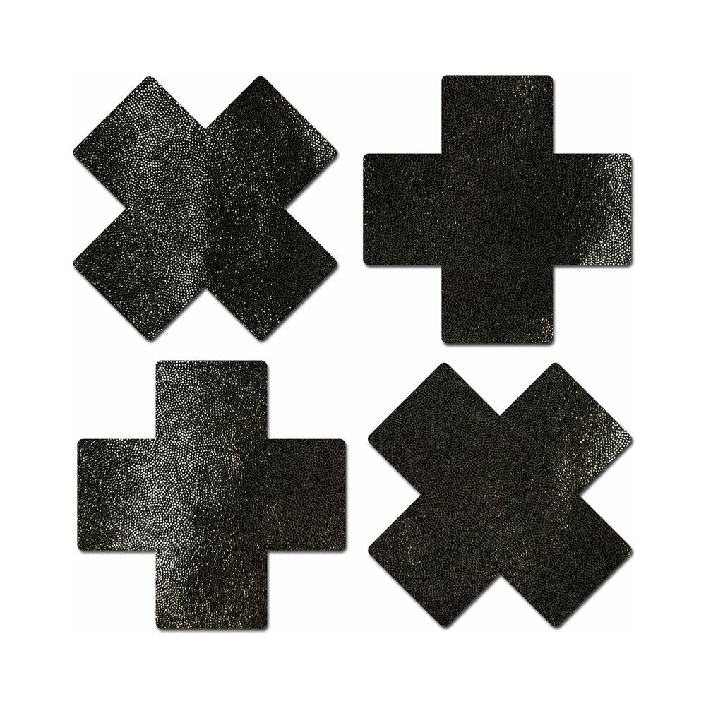 Pastease Premium Petites Liquid Cross - Black O/S Pack of 2 Pair