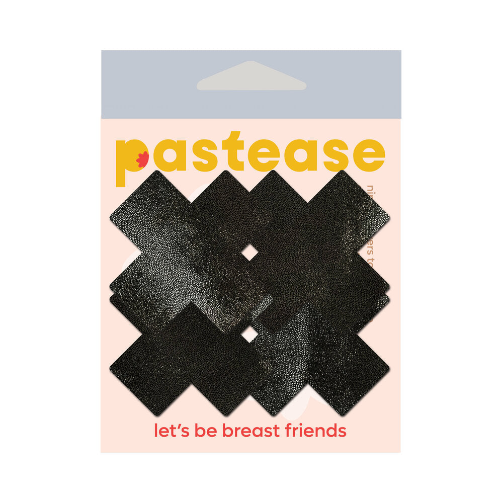 Pastease Premium Petites Liquid Cross - Black O/S Pack of 2 Pair