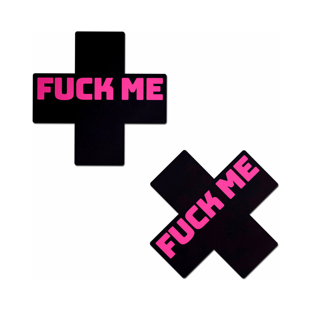 Pastease Fuck Me Plus - Black/Pink O/S