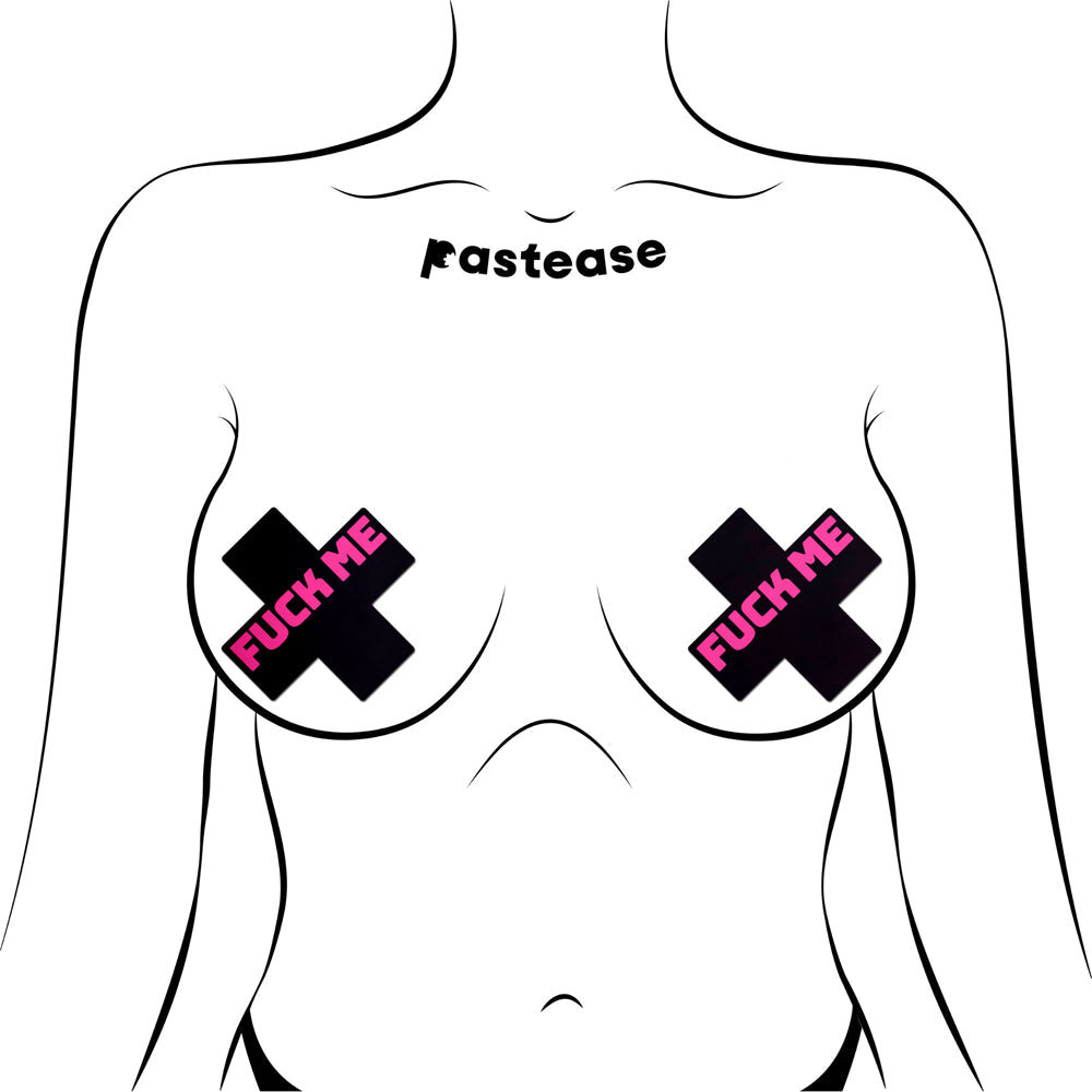 Pastease Fuck Me Plus - Black/Pink O/S
