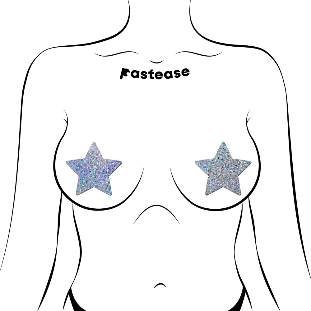 Pastease Glitter Star - Silver O/S