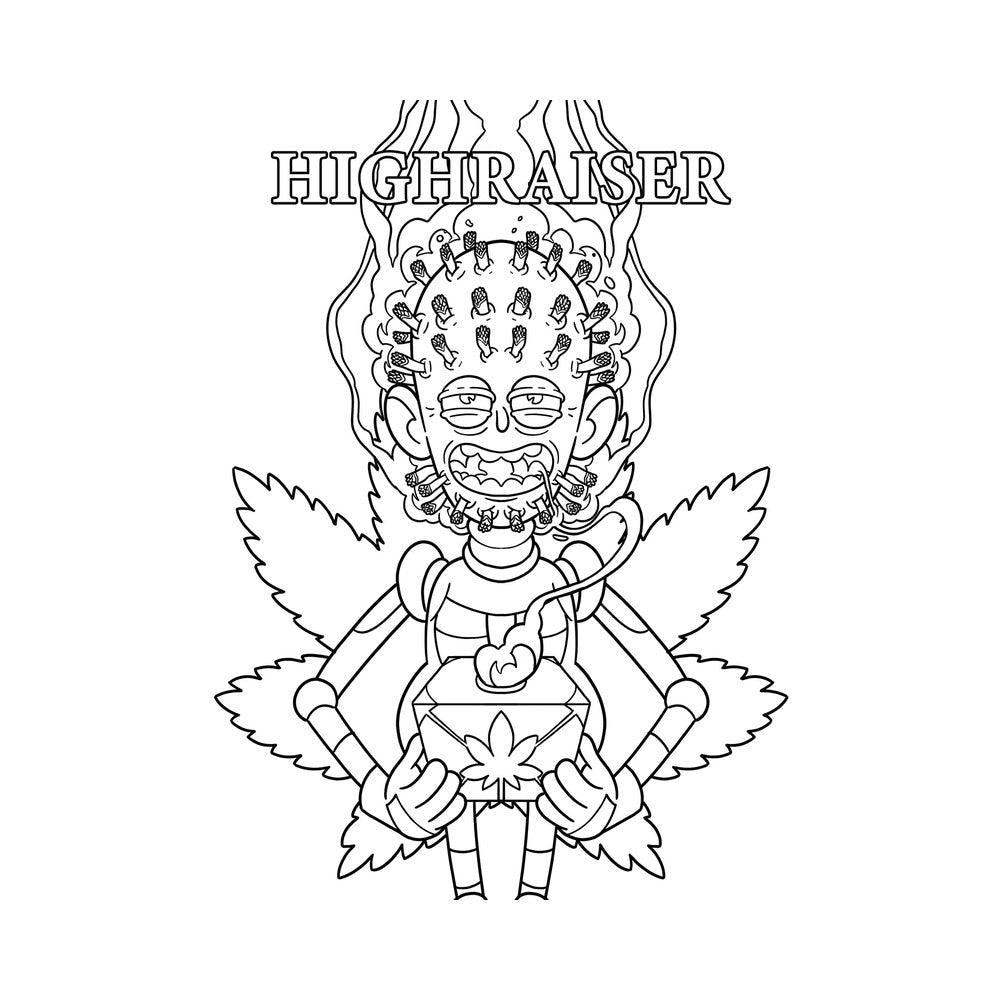 Wood Rocket Killer Buds Adult Coloring Book
