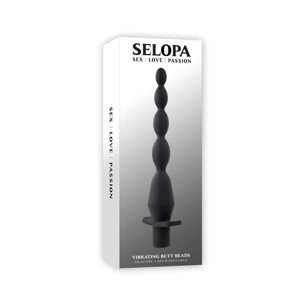 Selopa Vibrating Butt Beads - Black