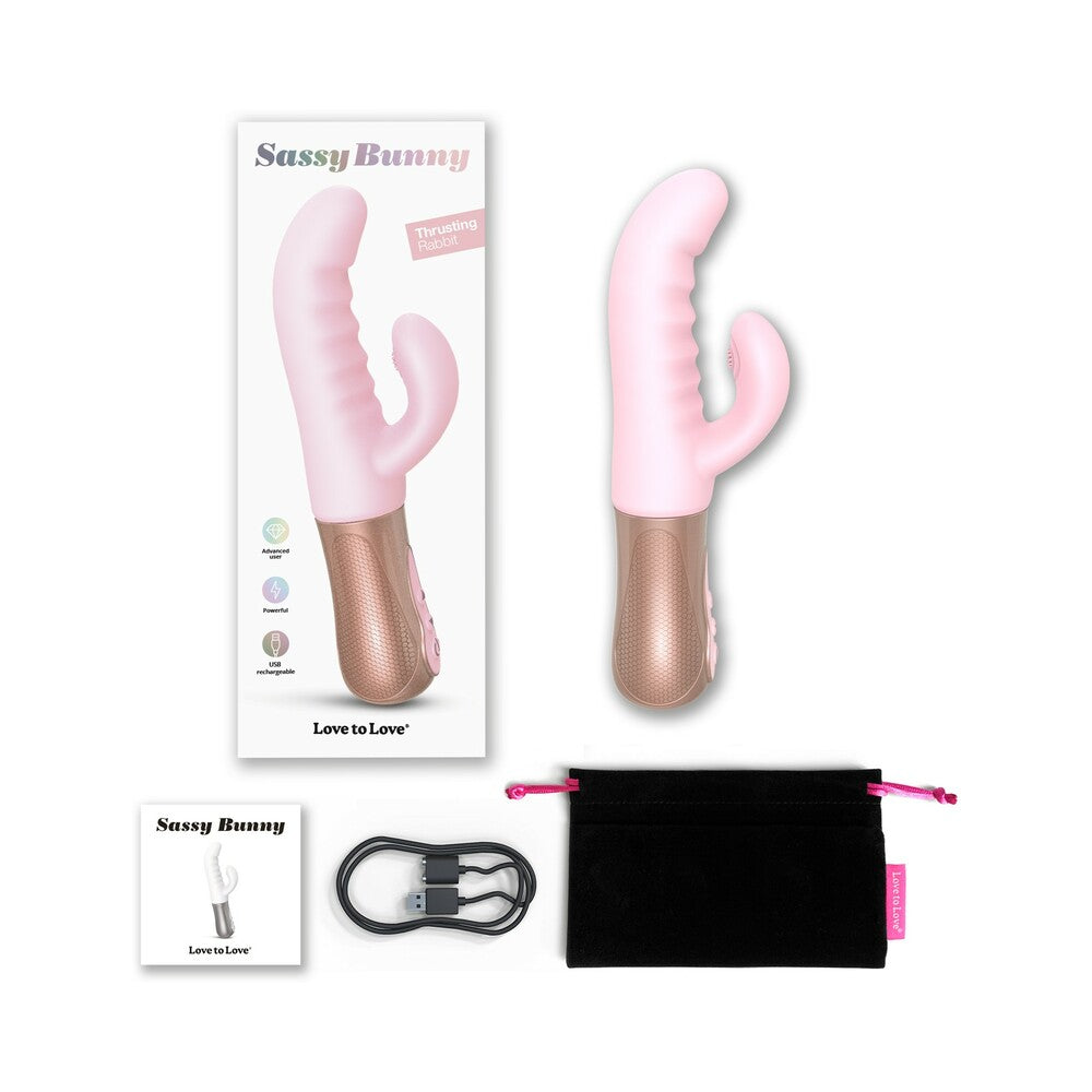 Love to Love Sassy Bunny Thrusting G-Spot Rabbit - Baby Pink