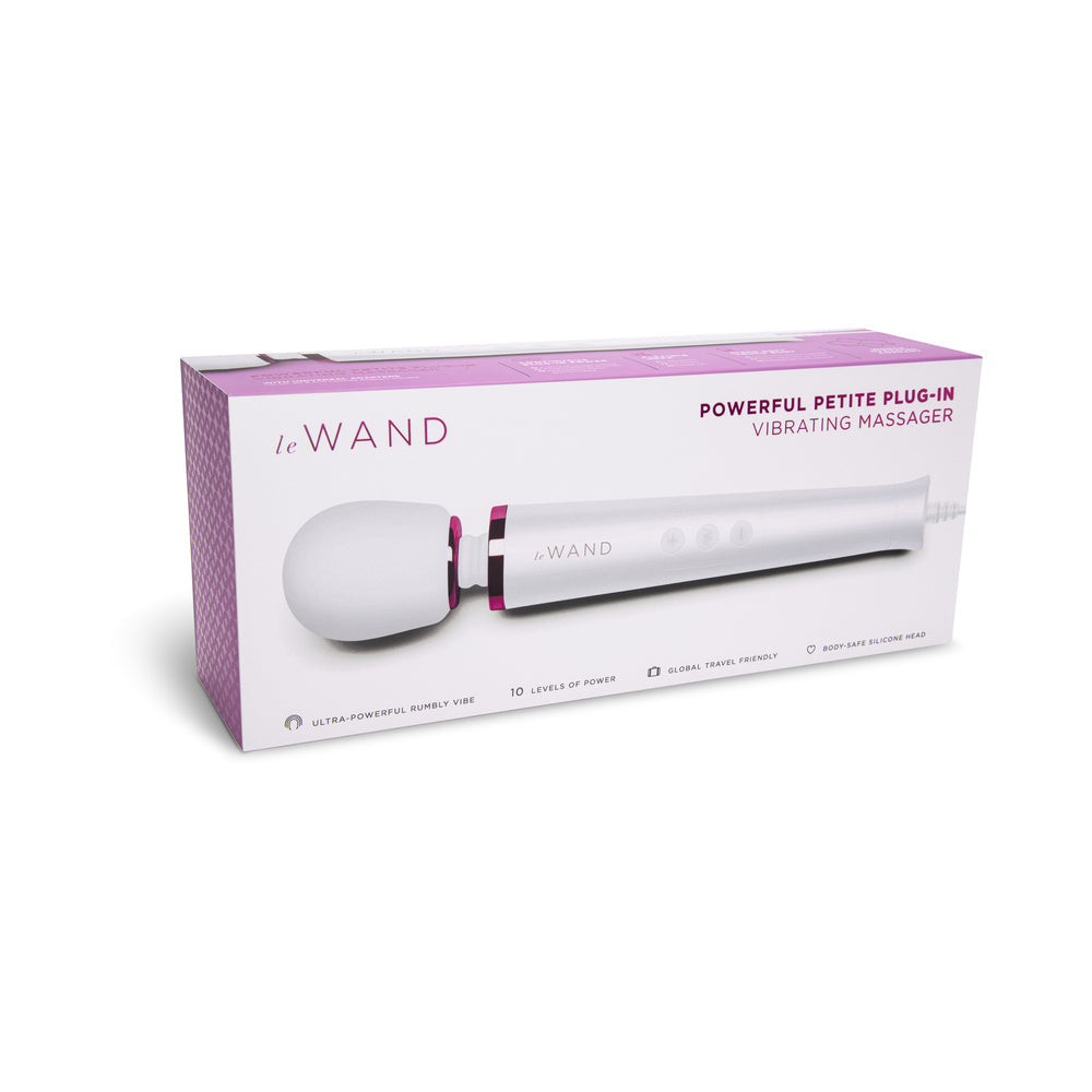 Le Wand Powerful Petite Plug-In Vibrating Massager - White