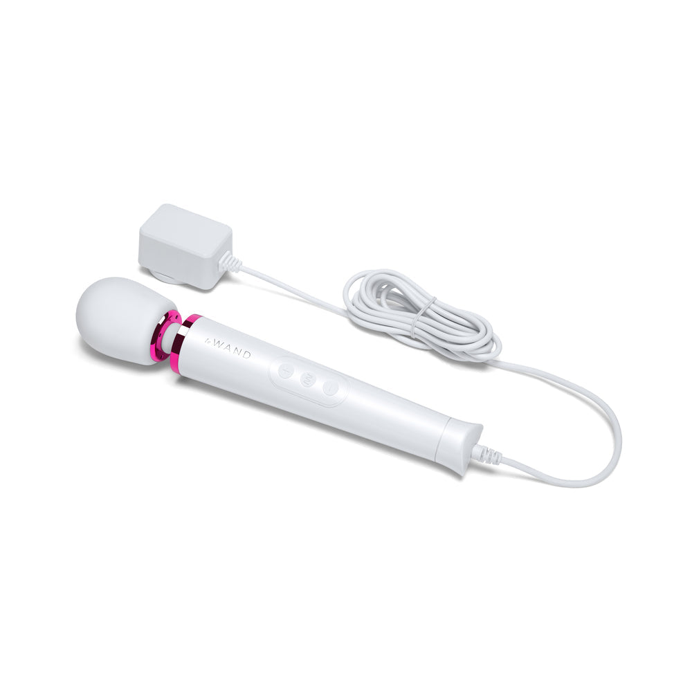 Le Wand Powerful Petite Plug-In Vibrating Massager - White