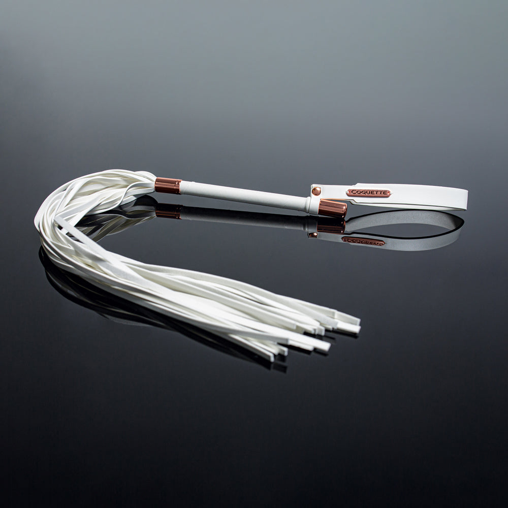 Pleasure Collection Matte Finish Whip - White/Rose Gold