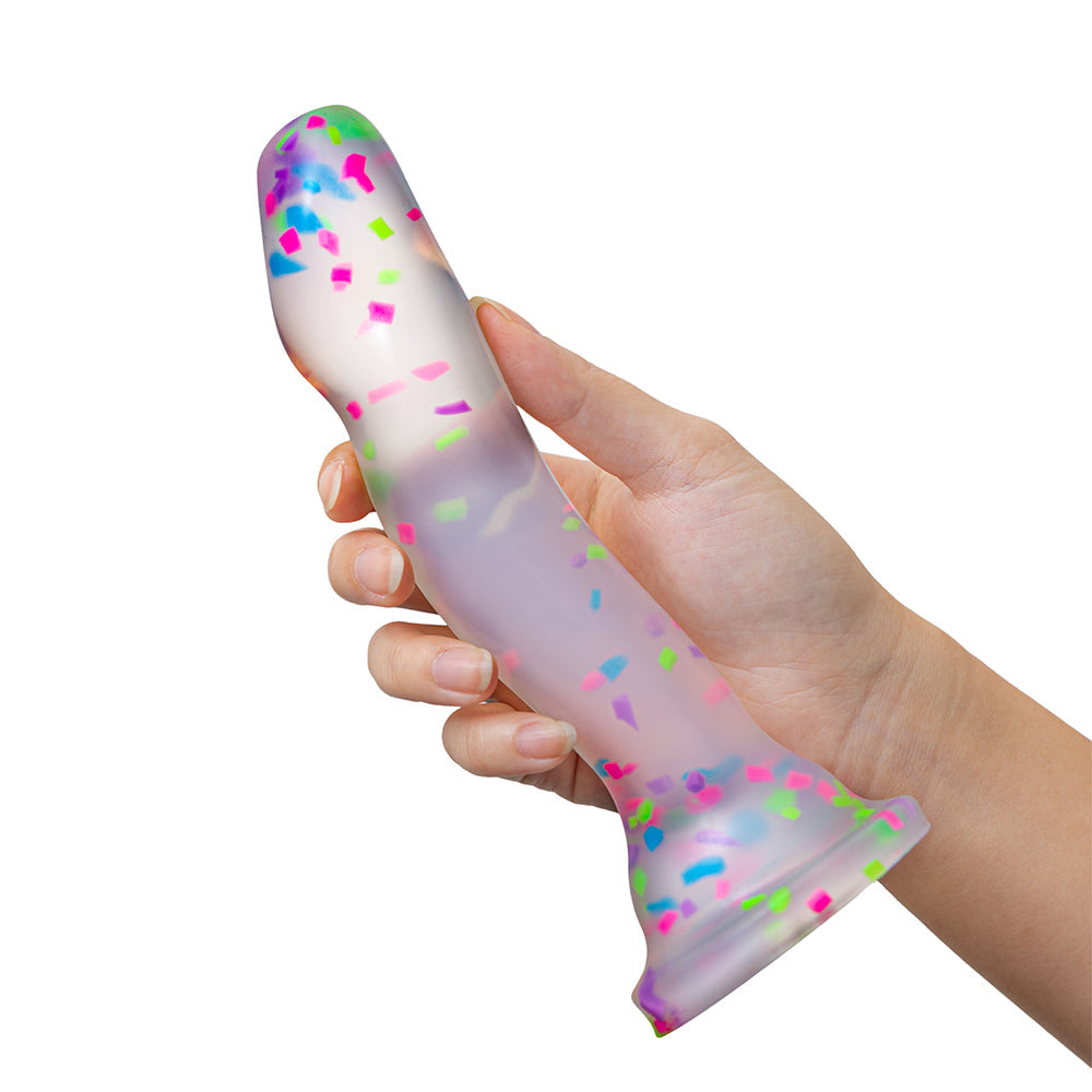 Neo Elite Glow in the Dark Hanky Panky Dildo-Confetti