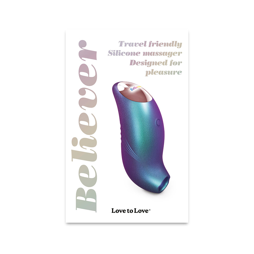 Love to Love Believer Mini Tongue Flicker - Iridescent Turquoise