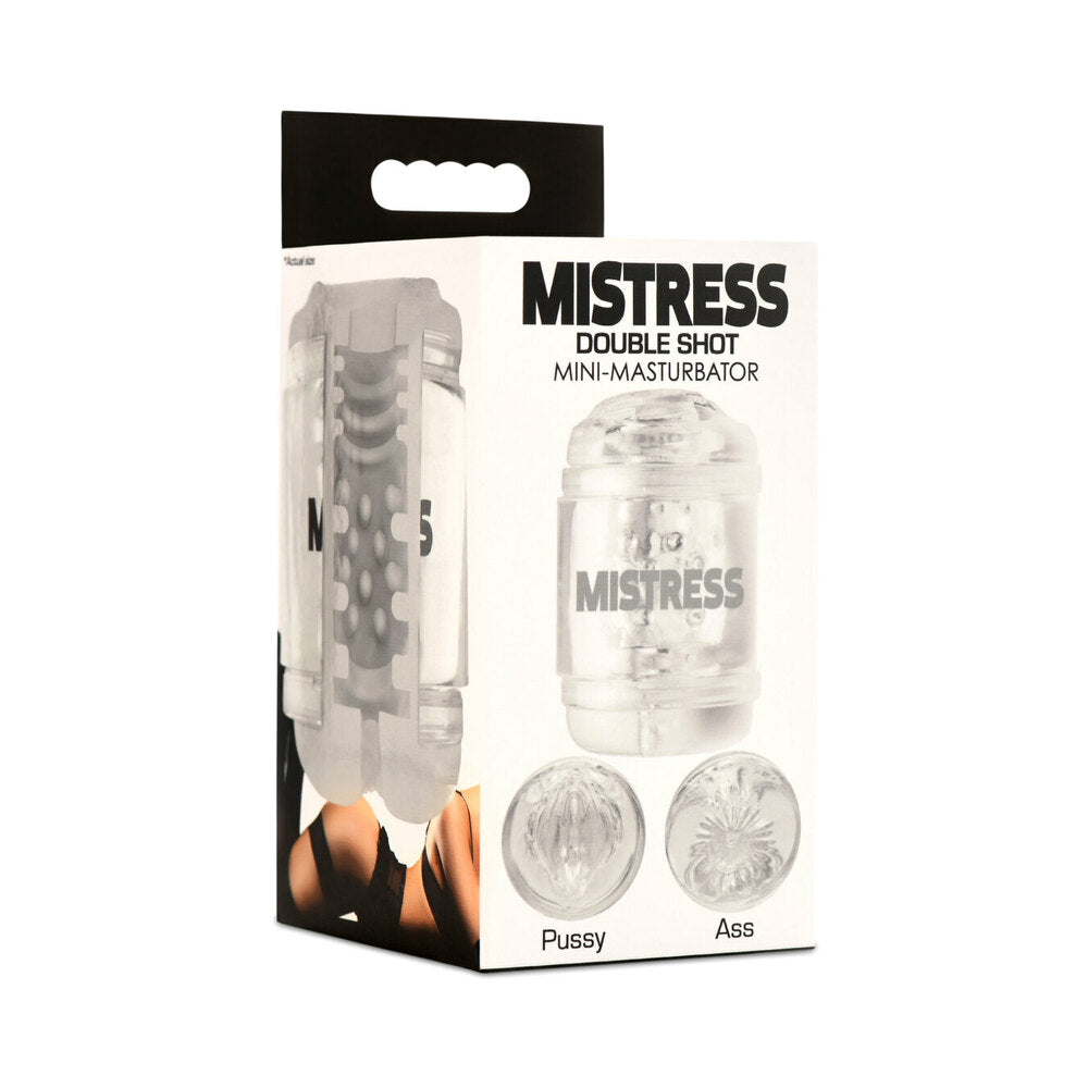 Curve Toys Mistress Double Shot Pussy & Ass Mini Masturbator - Clear