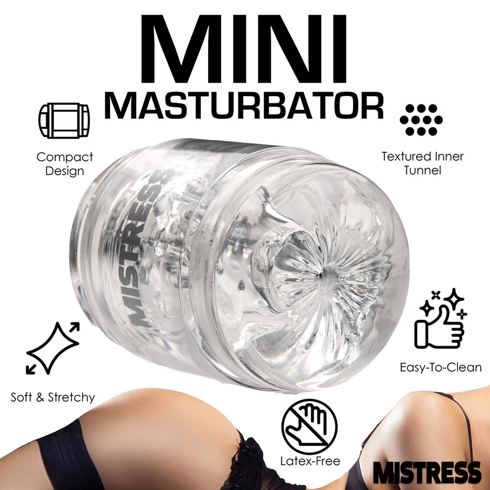 Curve Toys Mistress Double Shot Pussy & Ass Mini Masturbator - Clear
