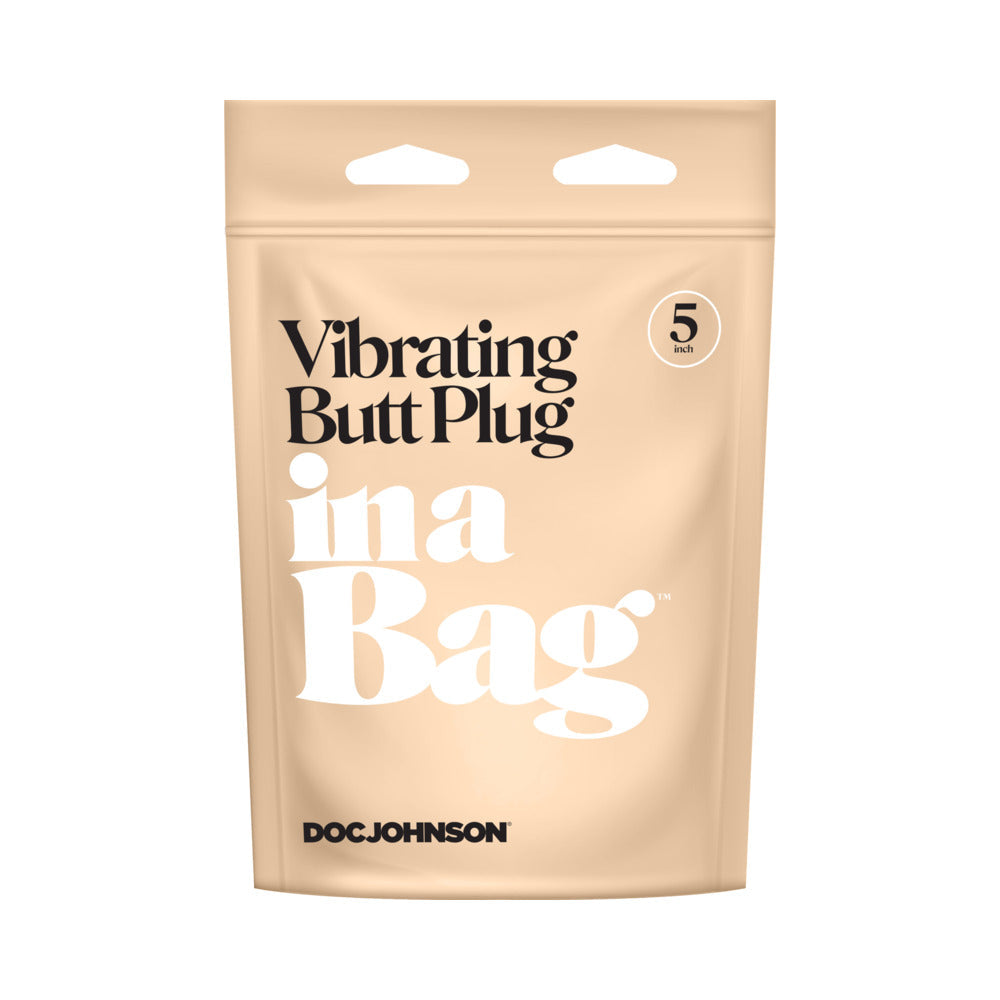 In A Bag 5" Vibrating Butt Plug - Black