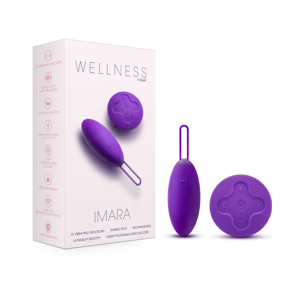 Blush Wellness Imara Vibrating Egg w/Remote - Purple