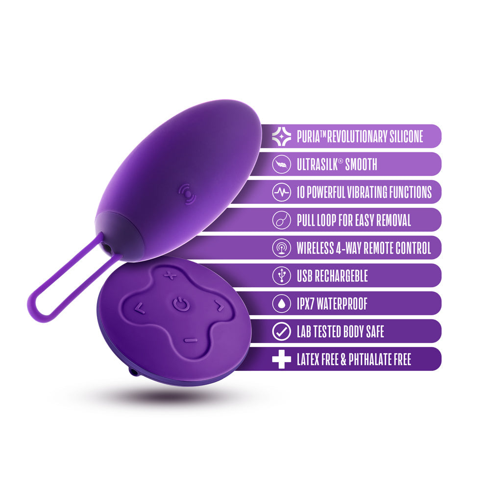Blush Wellness Imara Vibrating Egg w/Remote - Purple