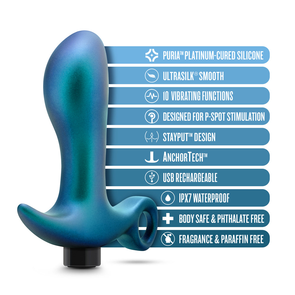 Blush Anal Adventures Matrix Teleportation Plug - Lunar Blue