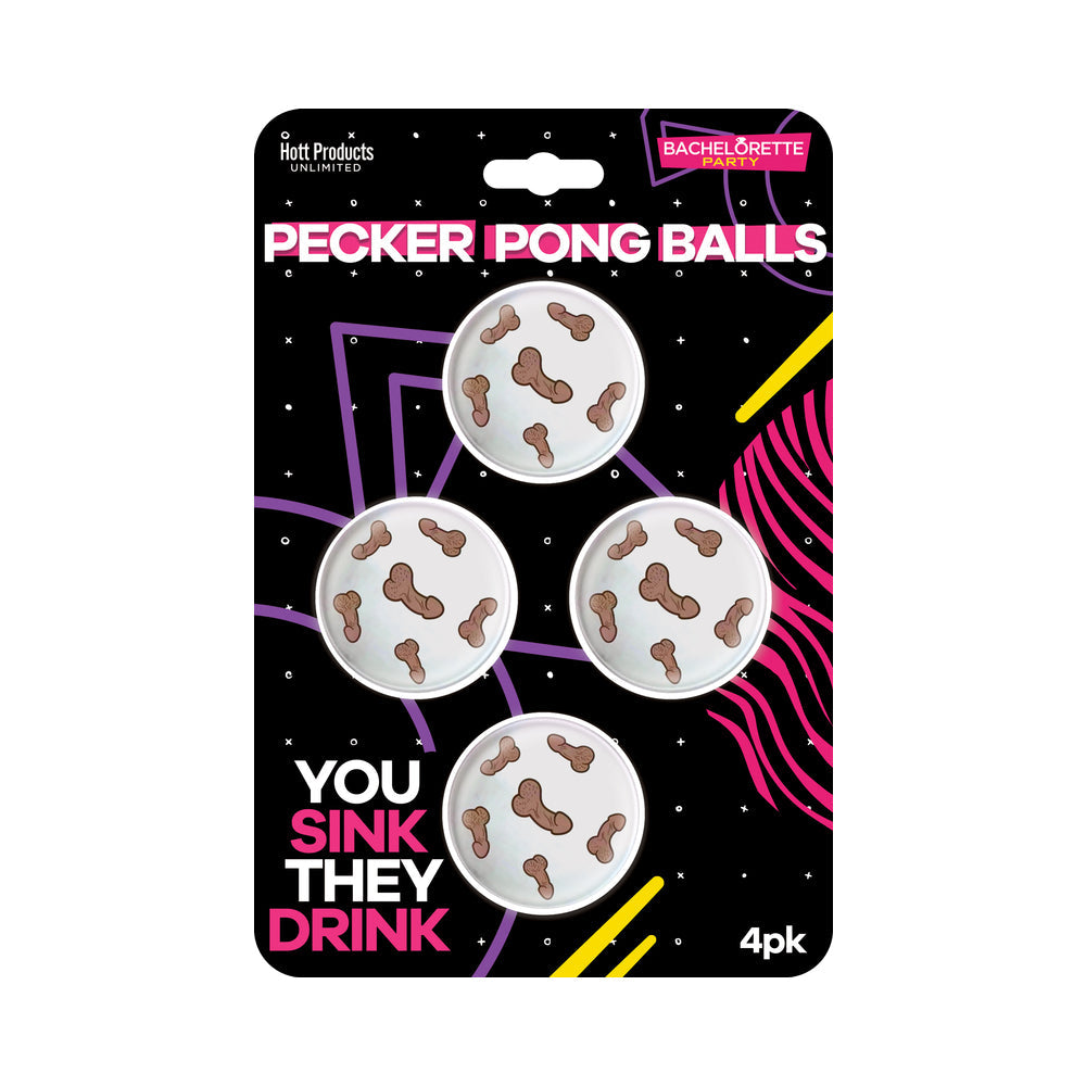 Pecker Beer Pong Balls - 4 pk