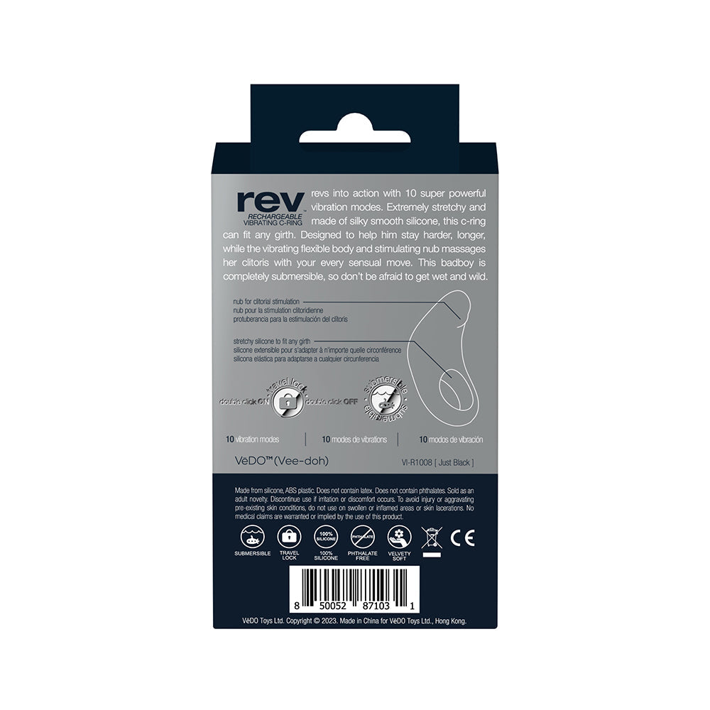 VeDO Rev Rechargeable C Ring - Black