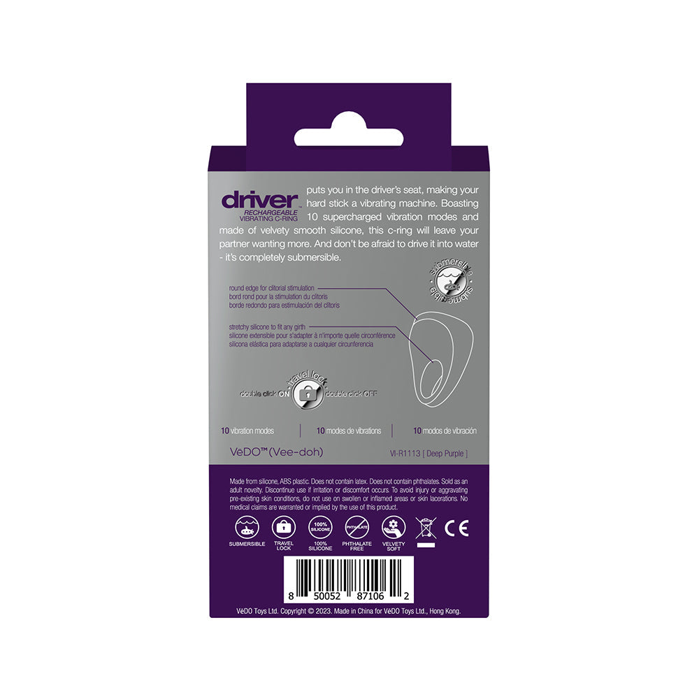VeDO Driver Rechargeable C Ring - Purple