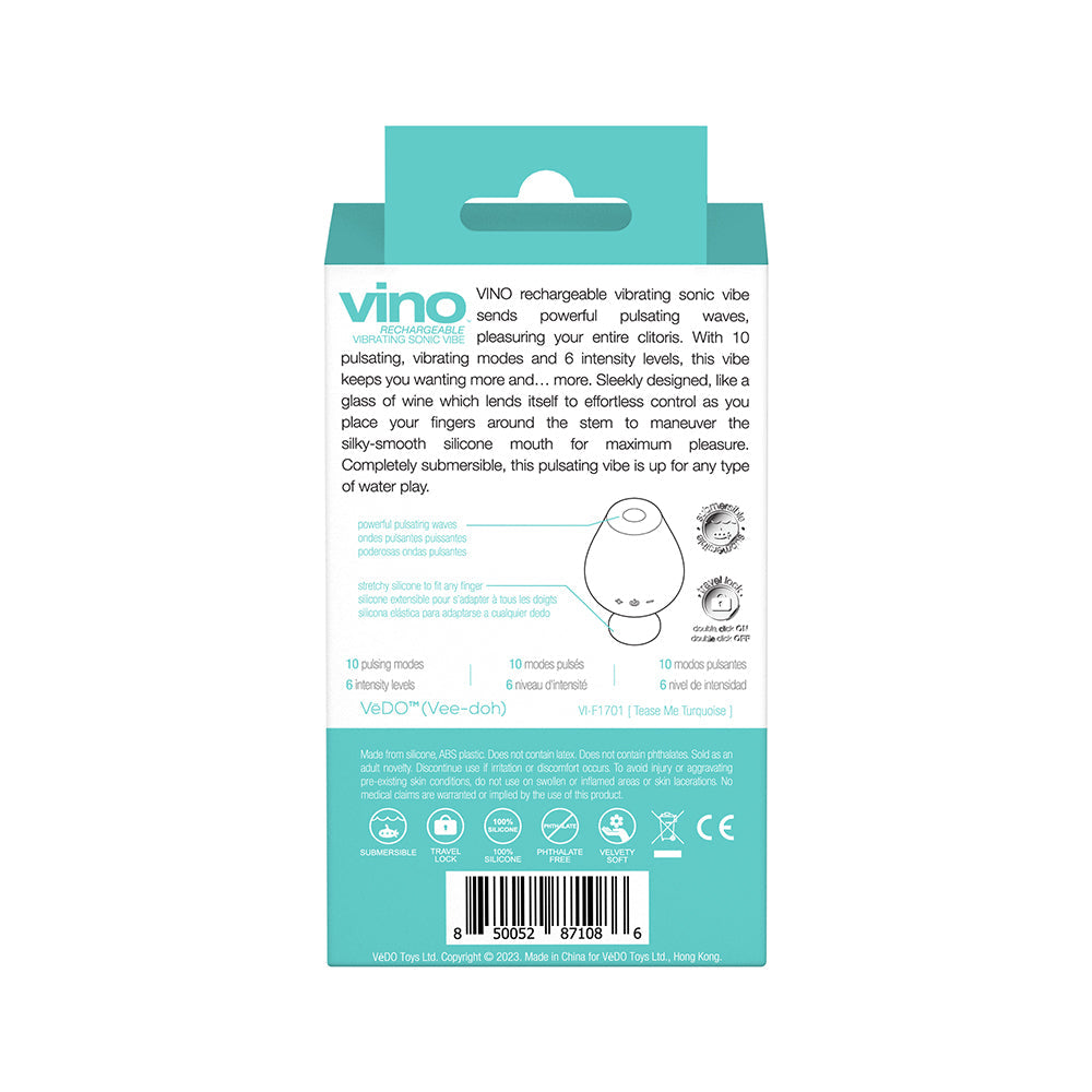 VeDO Vino Rechargeable Sonic Vibe - Turquoise