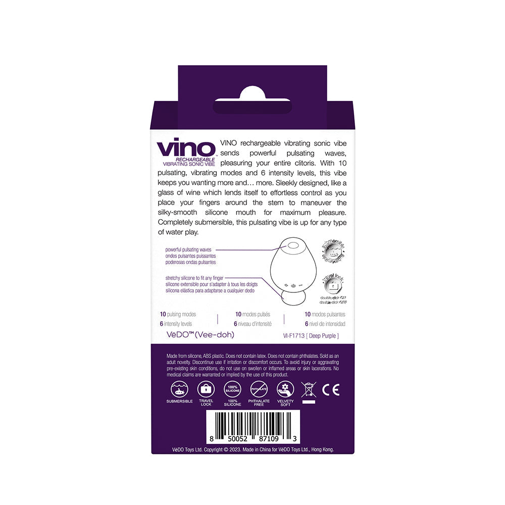 VeDO Vino Rechargeable Sonic Vibe - Purple