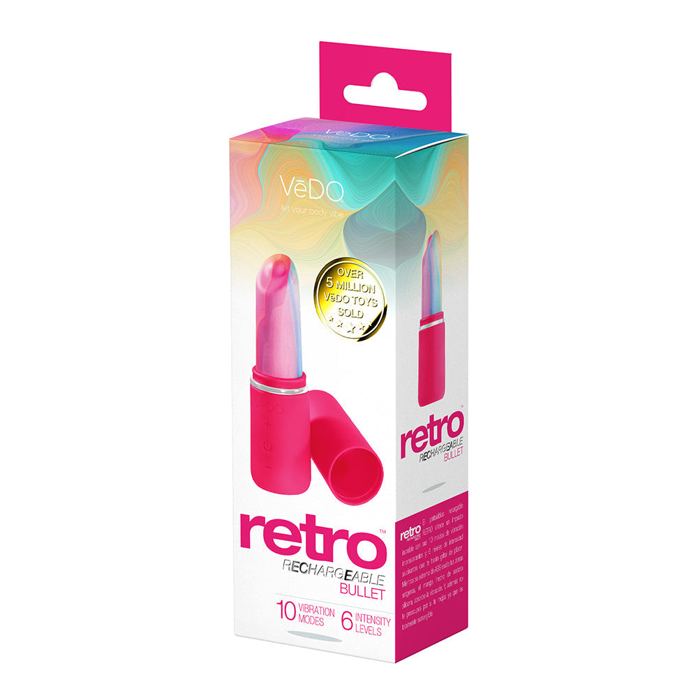 VeDO Retro Rechargeable Bullet Lip Stick Vibe - Pink