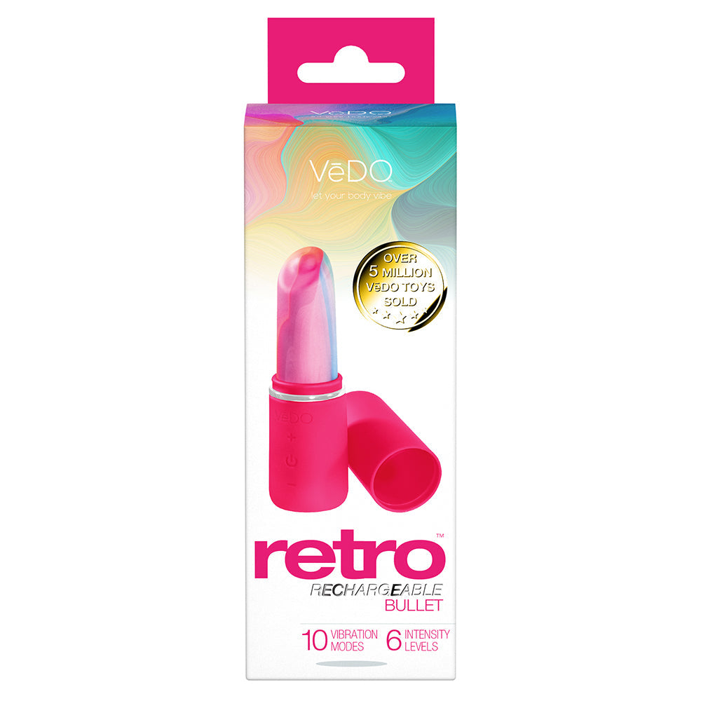 VeDO Retro Rechargeable Bullet Lip Stick Vibe - Pink