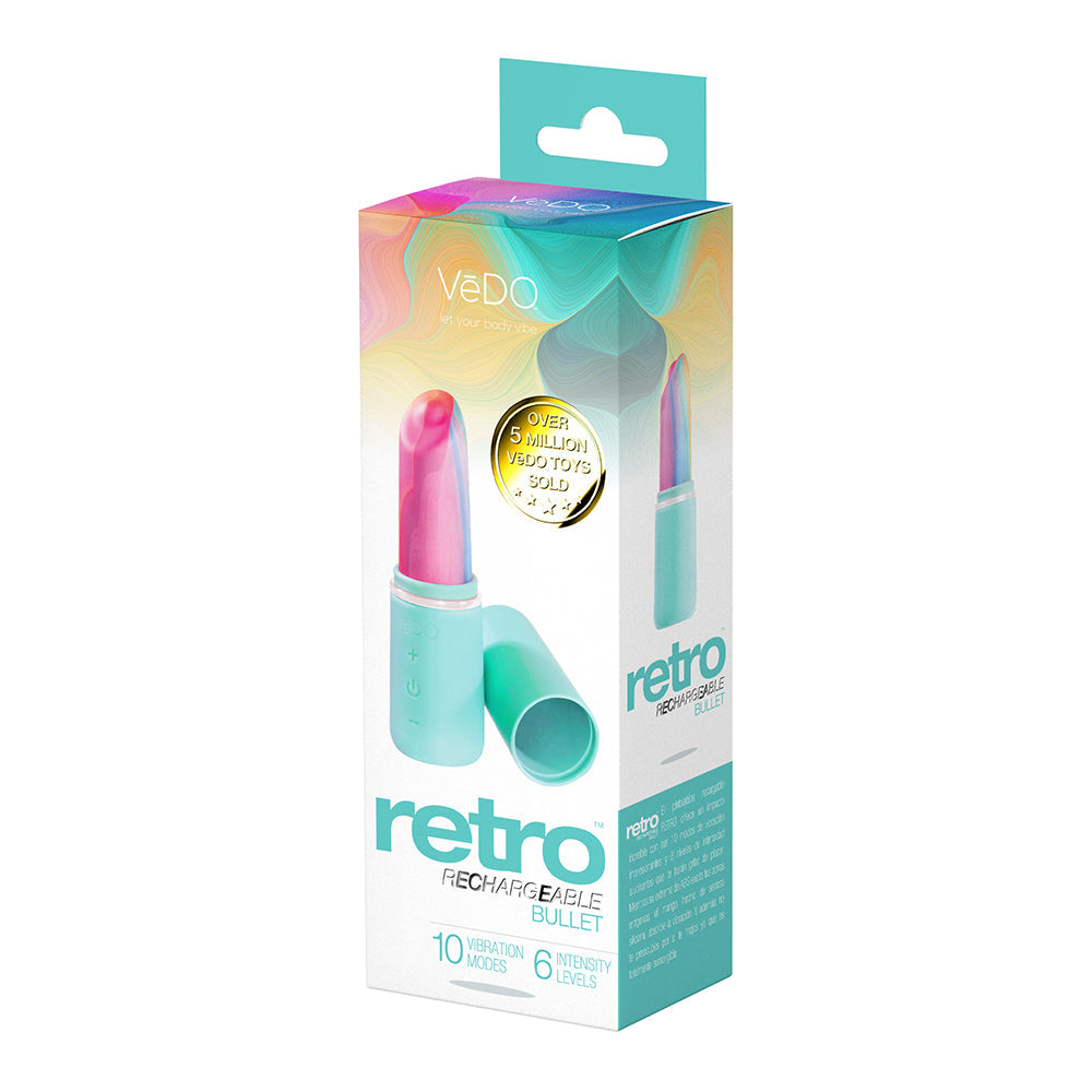 VeDO Retro Rechargeable Bullet Lip Stick Vibe - Turquoise