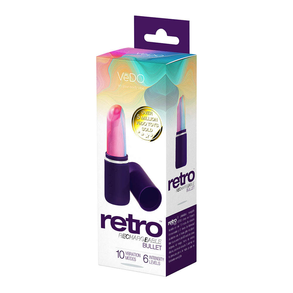 VeDO Retro Rechargeable Bullet Lip Stick Vibe - Purple