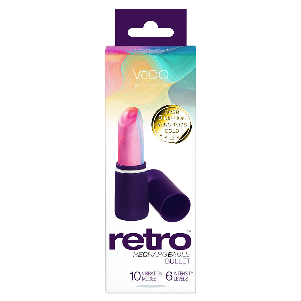 VeDO Retro Rechargeable Bullet Lip Stick Vibe - Purple