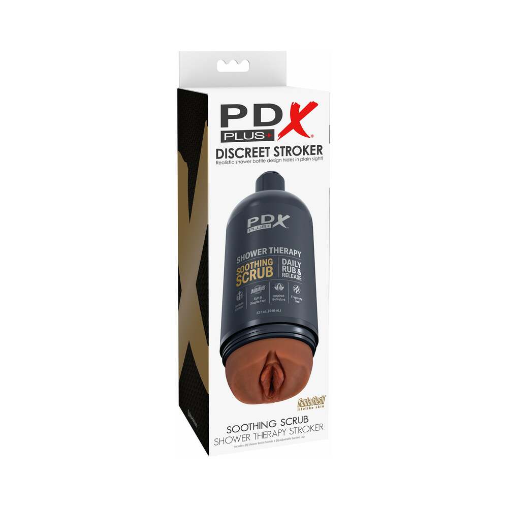 PDX Plus Shower Therapy Soothing Scrub - Brown