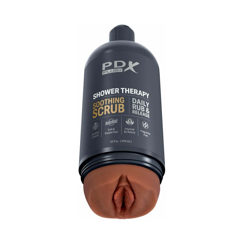 PDX Plus Shower Therapy Soothing Scrub - Brown