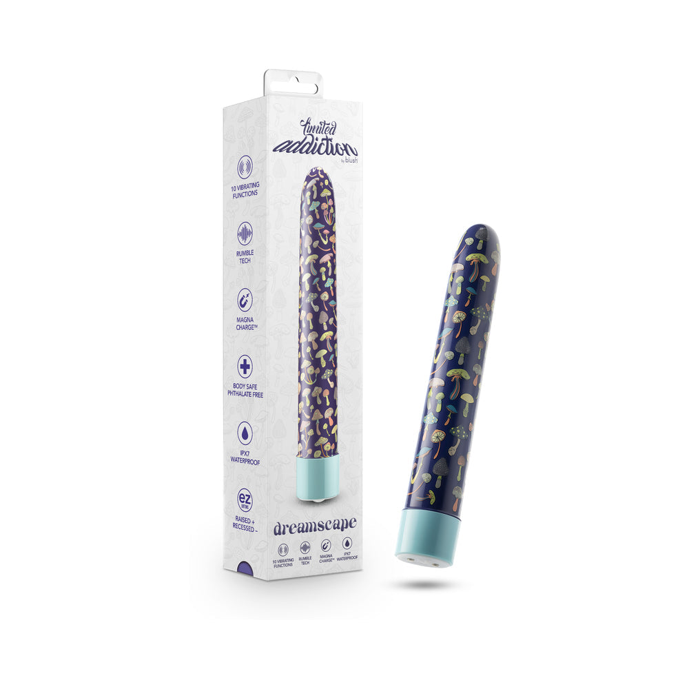 Blush Limited Addiction Dreamscape 7" Rechargeable Vibe - Blue