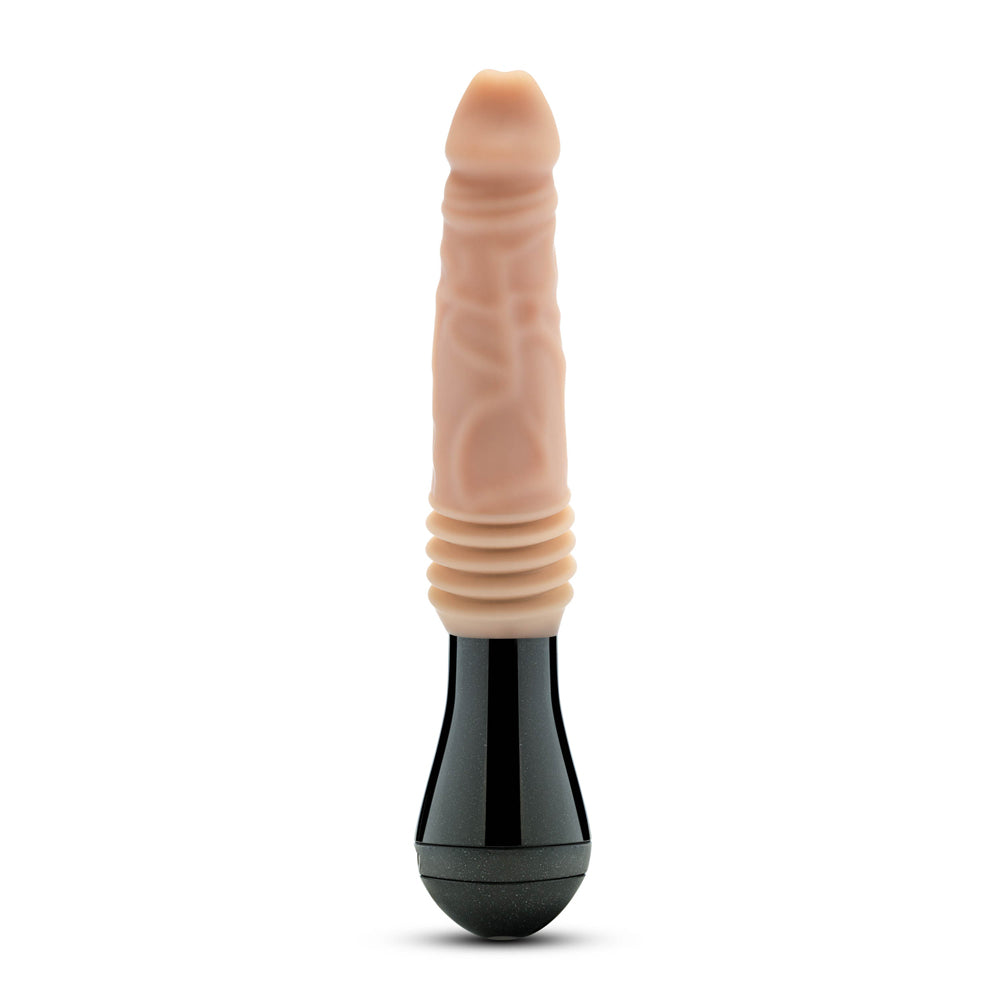 Dr. Skin Silicone Dr. Knight Thrusting Gyrating Vibrating Dildo-Beige