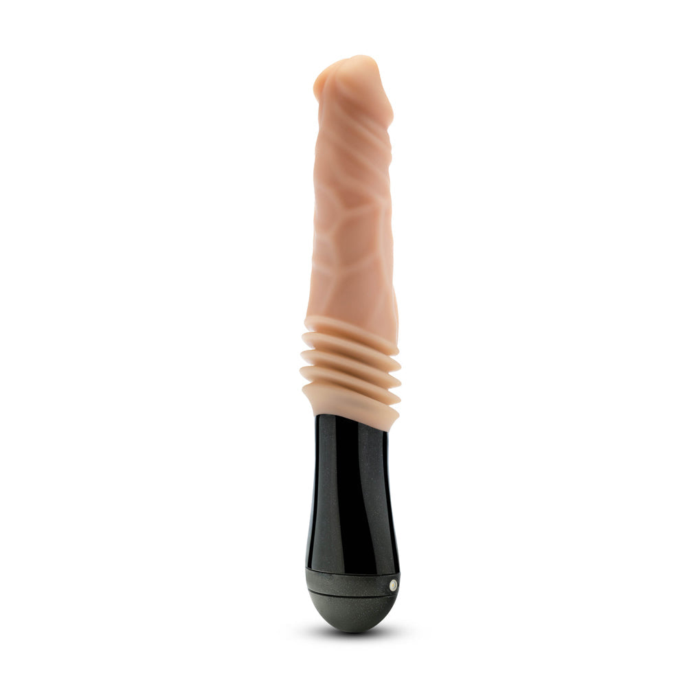Dr. Skin Silicone Dr. Knight Thrusting Gyrating Vibrating Dildo-Beige