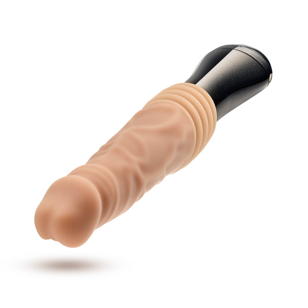 Dr. Skin Silicone Dr. Knight Thrusting Gyrating Vibrating Dildo-Beige