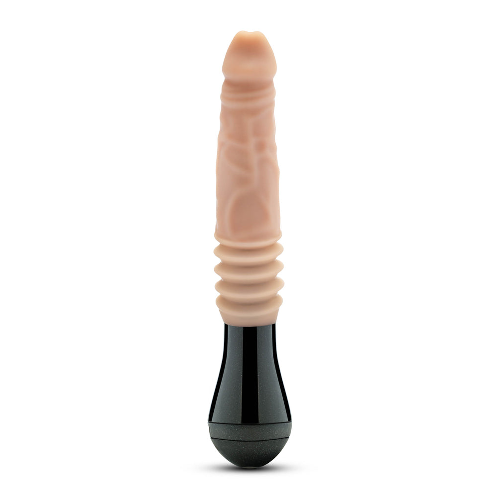 Dr. Skin Silicone Dr. Knight Thrusting Gyrating Vibrating Dildo-Beige