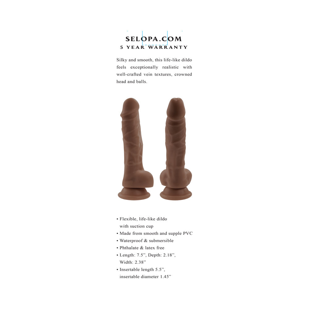Selopa 6" Lifelike Dildo - Dark
