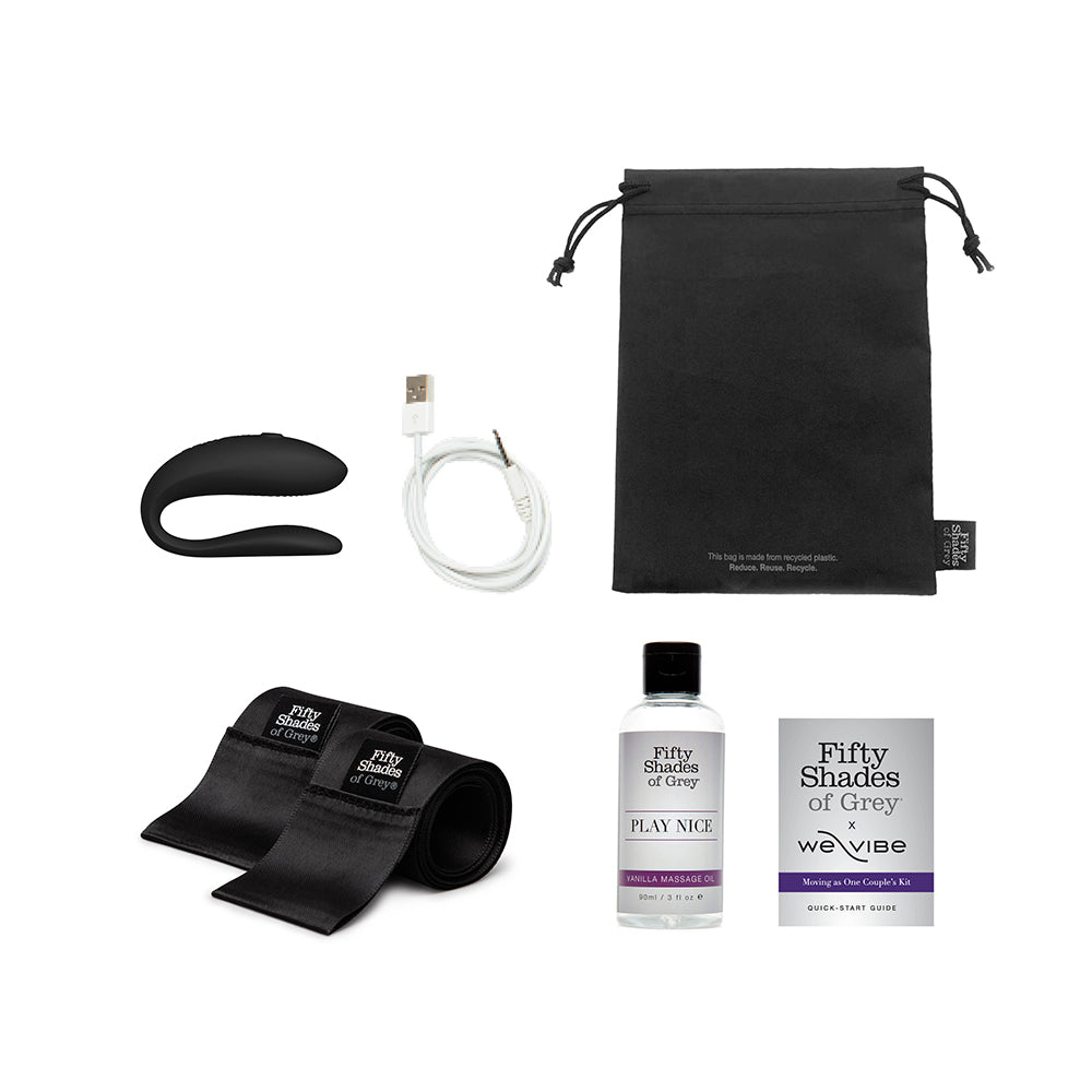 Fifty Shades of Grey X We-Vibe Moving As One Couples Kit-Black